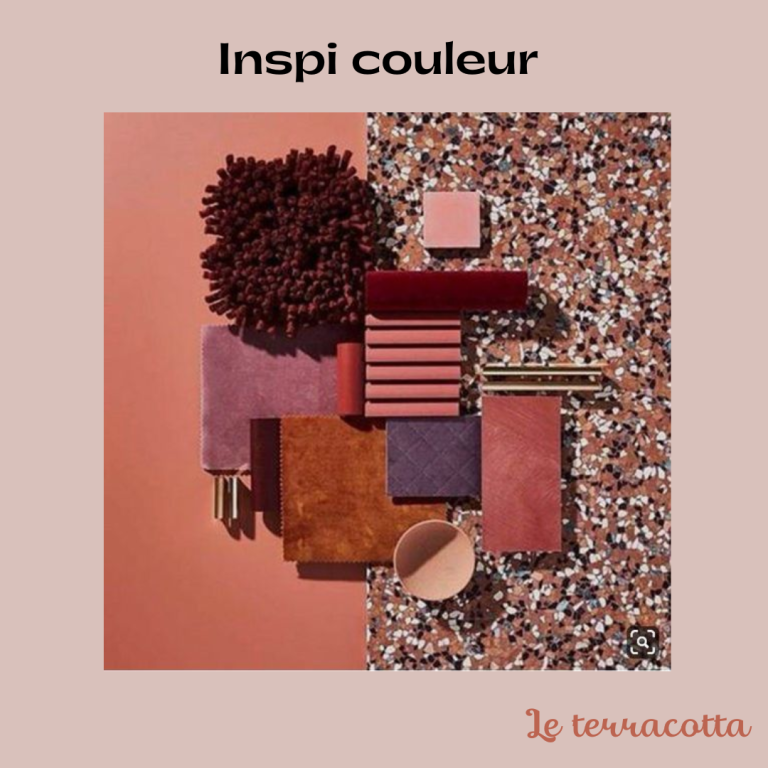 palette échantillons de couleurs terracotta