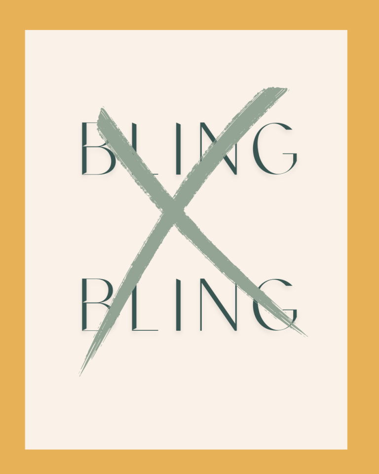 Pas de bling bling